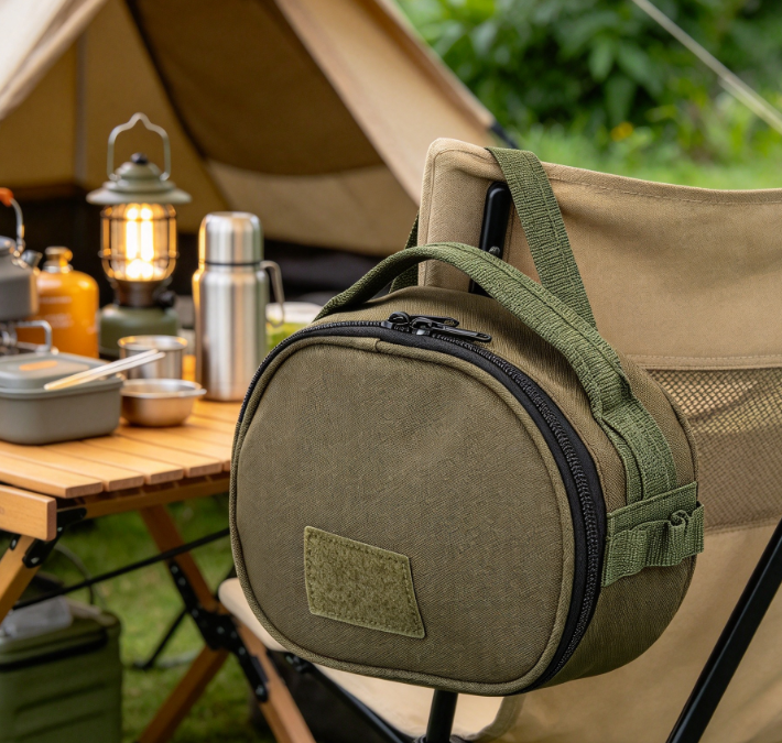 Camping Tableware Organizer – Multi-Cup Capacity (Green) - Image 2